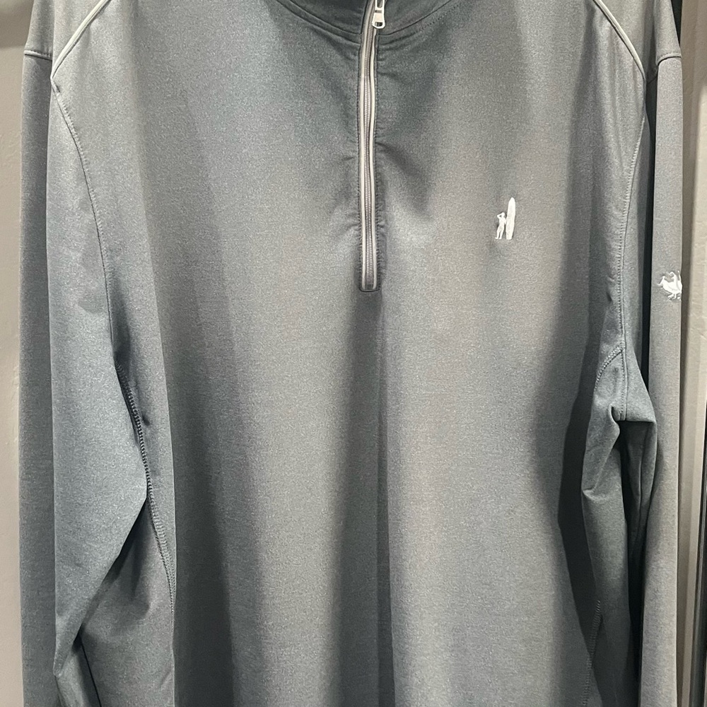 johnnie-O Gray Lammie 1/4 Zip Performance Golf Jacket